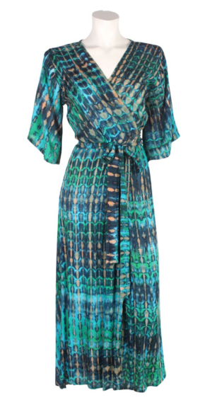 Jurk Uma Dress Tie Dye Turquois - Bindi