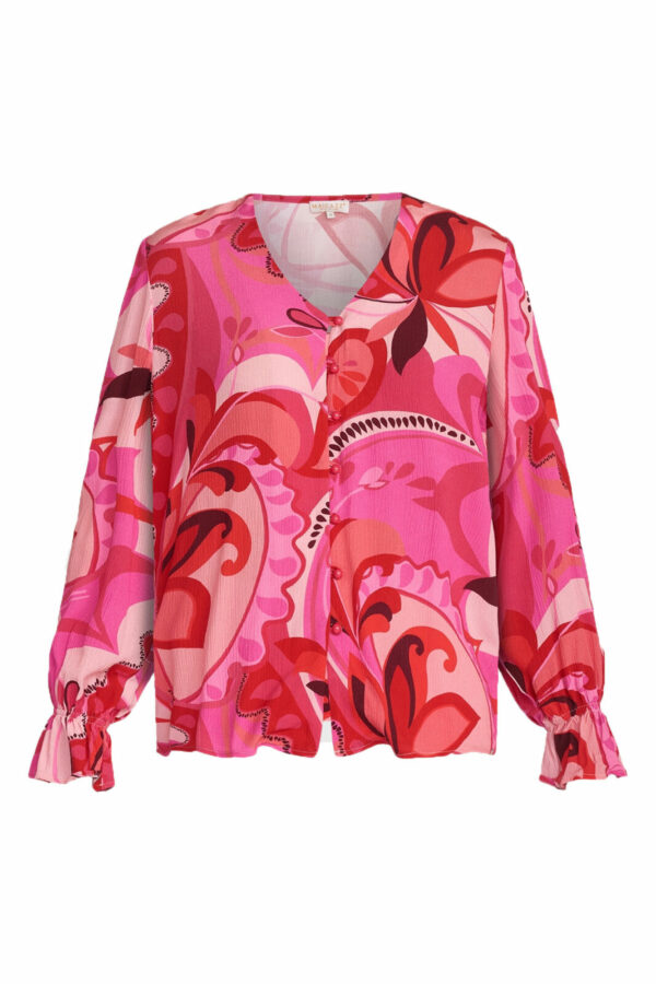 Blouse Jiken Flowers Pink - Maicazz