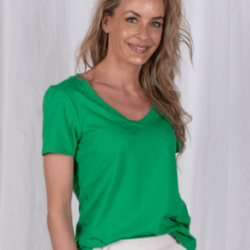 Top/T-shirt Seattle Appelgroen - The Clothed Premium Basics