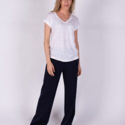 Top/T-shirt Athene Offwhite Linnen - The Clothed Premium Basics