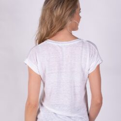 Top/T-shirt Athene Offwhite Linnen - The Clothed Premium Basics