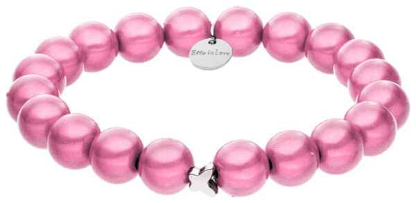 Rosa Kralenarmband Ella in Love 10mm.