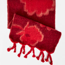 Sjaal Jacquard scarf met franjes Rood - Surkana