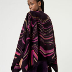 Poncho met Print Paars - Surkana