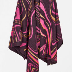 Poncho met Print Paars - Surkana