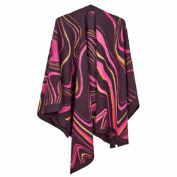 Poncho met Print Paars - Surkana