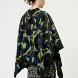 Poncho met Print Groen - Surkana