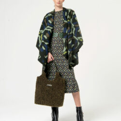 Poncho met Print Groen - Surkana