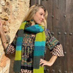 Sjaal Peru Scarf Stripe Combo Green BW4-859 - Bindi