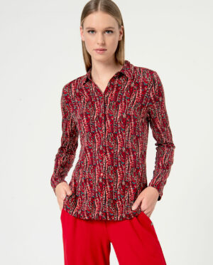 Blouse Long Sleeves Maroon - Surkana