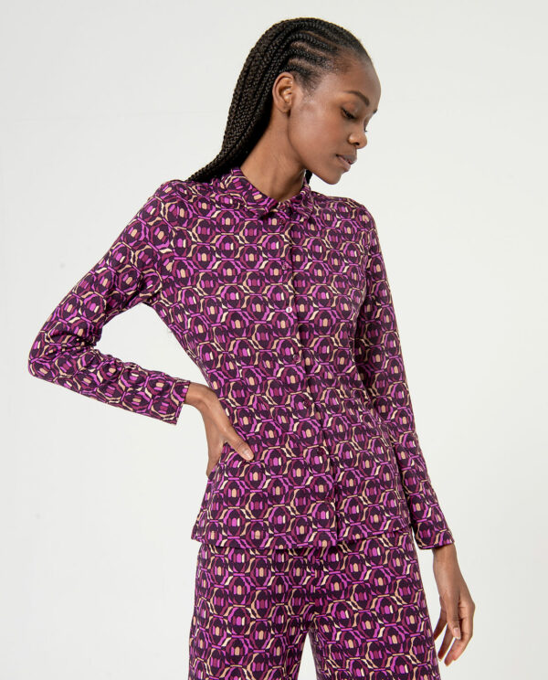 Blouse Long Sleeves Purple - Surkana