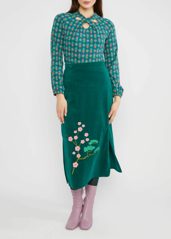 Rok Velvet Blossom Breeze - Fairytale Waterlily Green - Blutsgeschwister