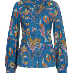 Blouse Monica Flower Bomb Sapphire - Bakery Ladies