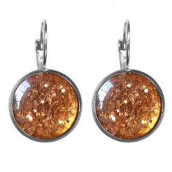 Caramel Glitter Dots - Oorbellen - Urban Hippies