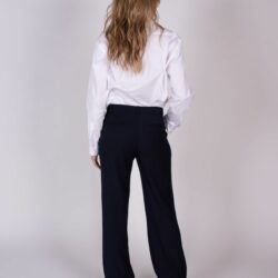 Dames pantalon viscose wol Navy - The Clothed Premium Basics