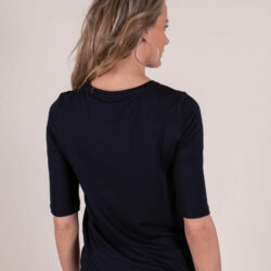 Top/T-shirt Chicago Zwart Viscose - The Clothed Premium Basics