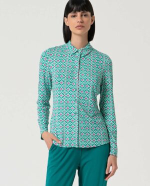 Blouse Long Sleeves Turquoise - Surkana