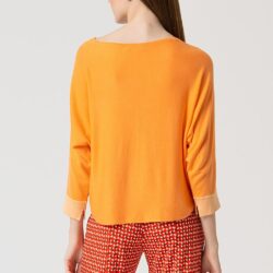 Sweater Boatneck Batwing Sleeves Orange - Surkana