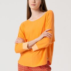 Sweater Boatneck Batwing Sleeves Orange - Surkana