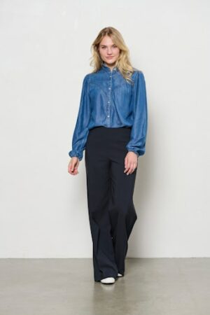 Broek Celeste Travelstof Navy - &Co Woman