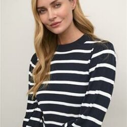 Trui KAlizzy Stripe Midnight Marine - Kaffe