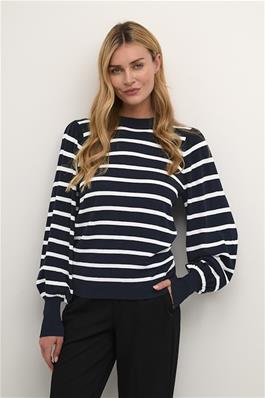 Trui KAlizzy Stripe Midnight Marine - Kaffe