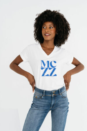 T-shirt Samantha Off White - Spring Blue - Maicazz