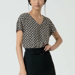 Rok Uitlopend met riem Black - Surkana