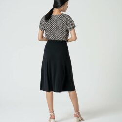 Rok Uitlopend met riem Black - Surkana