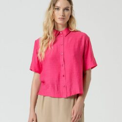 Blouse Korte Mouw Pink - Surkana