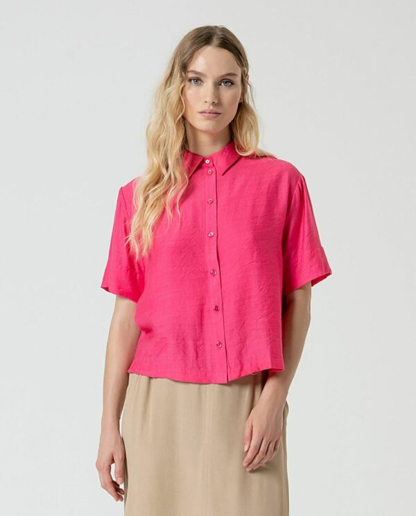 Blouse Korte Mouw Pink - Surkana