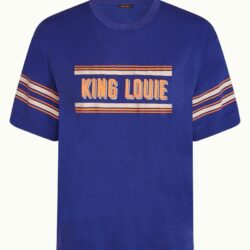 Top Boxy Tee Placement Print Bluing - King Louie