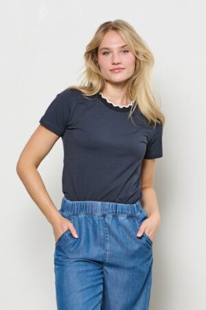 T-Shirt Taia Navy Offwhite - Indigo - &Co Woman