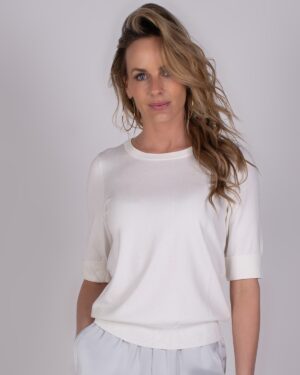 Top Darwin Offwhite Viscose - The Clothed Premium Basics