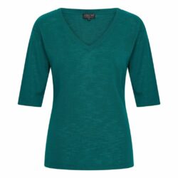 Top V-Hals Emerald Katoen - Zilch