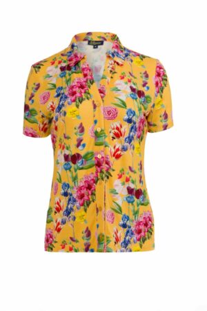 Blouse Lena Short Sleeves - Summer Bouquet - LaLamour