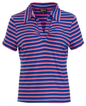 Top Suzy Short Sleeves - Happy Stripes Blue - Flower Fun - LaLamour