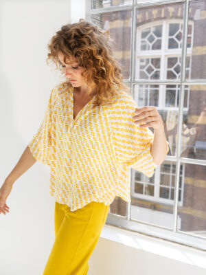 Top V-Hals Ginko Honey Rayon - Zilch