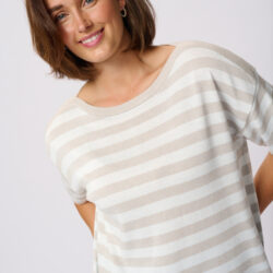 Top KAregina Striped Pullover Feather Grey/Chalk Stripe - Kaffe